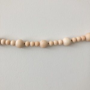 Boho Wood Bead Garland